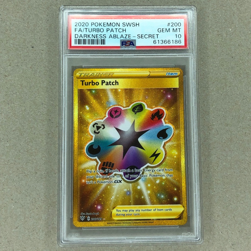 2020 Darkness ablaze gold turbo patch psa 10